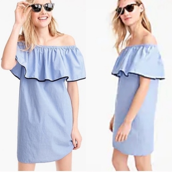 J.Crew Off The Shoulder Mini Dress - Picture 1 of 4
